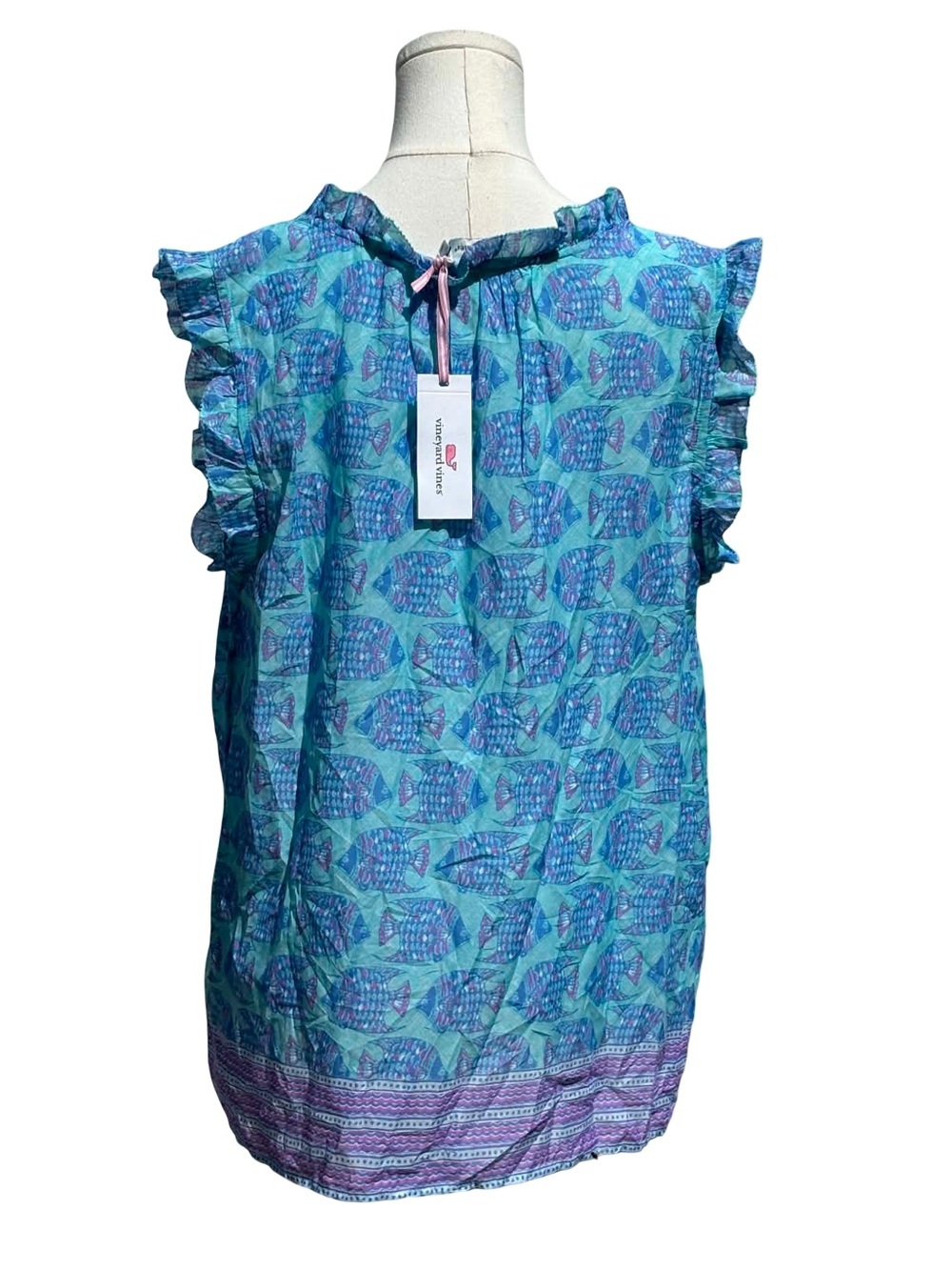 Vineyard Vines Ruffle Popover Top - Picture 3 of 6